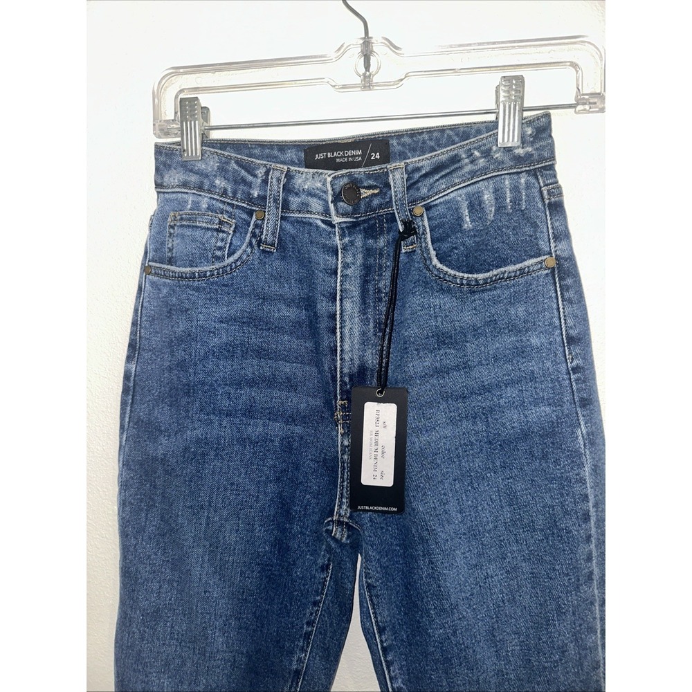 just black denim jeans Blue Size 24‎ High Rise Mom Jeans Made In USA - Picture 2 of 10